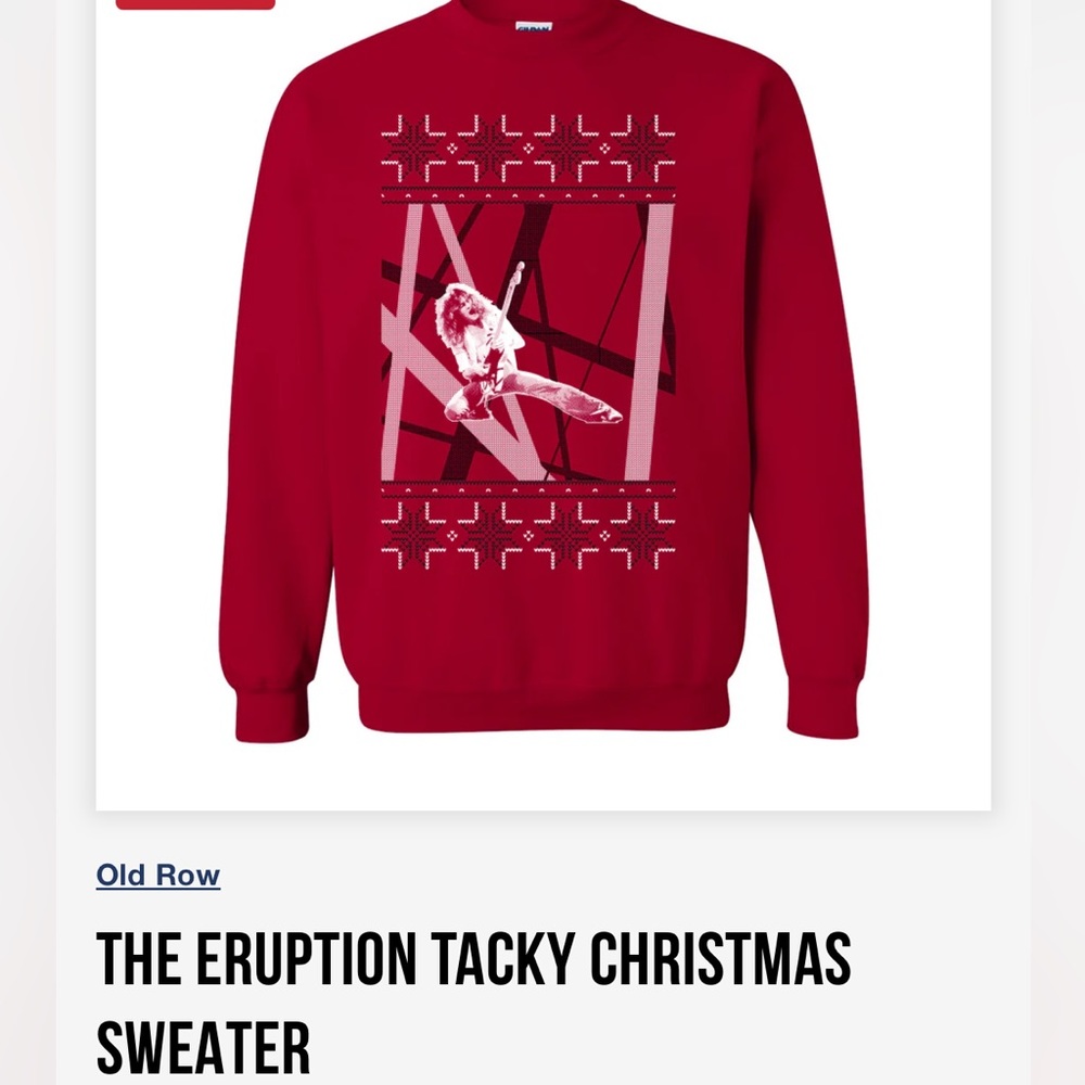 Old Row Christmas Sweater Van Halen